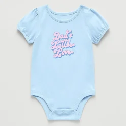Okie Dokie Baby Girls Round Neck Short Sleeve Bodysuit