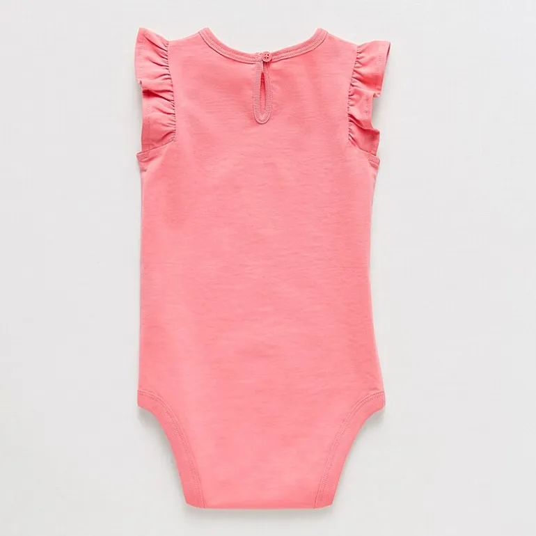 Okie Dokie Baby Girls Round Neck Sleeveless Bodysuit