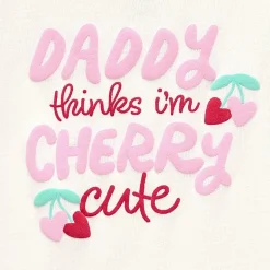 Okie Dokie Baby Girls Round Neck Short Sleeve Rib Bodysuit