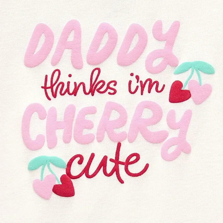 Okie Dokie Baby Girls Round Neck Short Sleeve Rib Bodysuit
