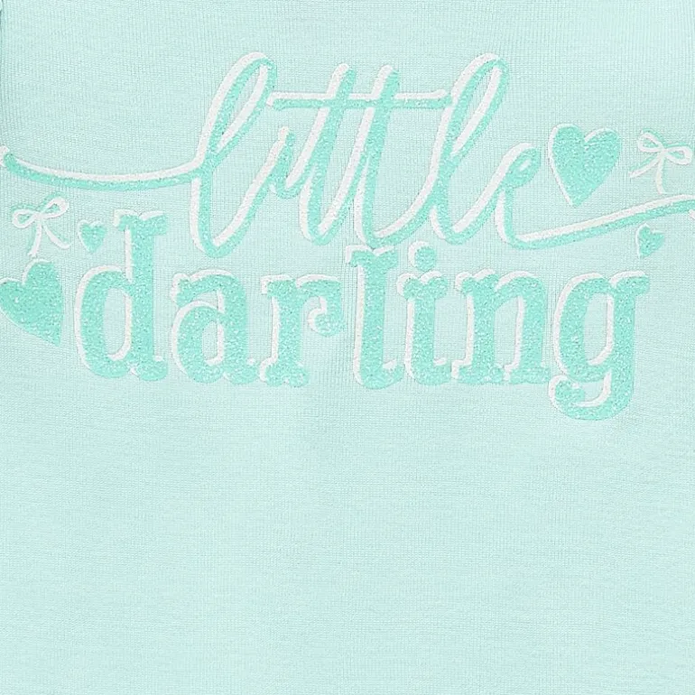 Okie Dokie Baby Girls Round Neck Short Sleeve Rib Bodysuit