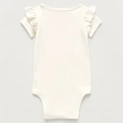 Okie Dokie Baby Girls Round Neck Short Sleeve Rib Bodysuit