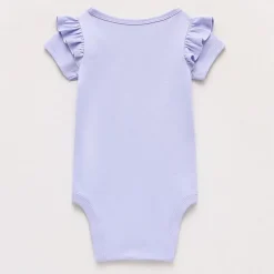 Okie Dokie Baby Girls Round Neck Short Sleeve Rib Bodysuit