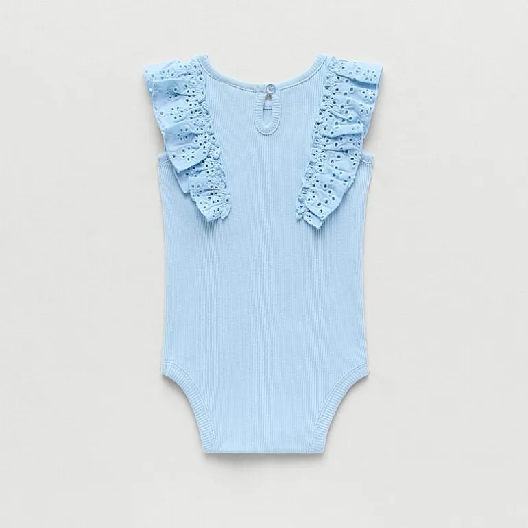 Okie Dokie Baby Girls Round Neck Sleeveless Rib Bodysuit