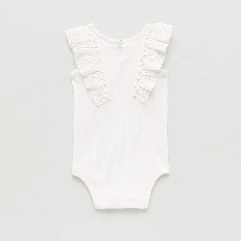 Okie Dokie Baby Girls Round Neck Sleeveless Rib Bodysuit