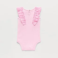 Okie Dokie Baby Girls Round Neck Sleeveless Rib Bodysuit