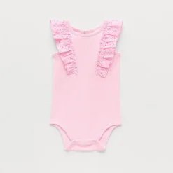 Okie Dokie Baby Girls Round Neck Sleeveless Rib Bodysuit