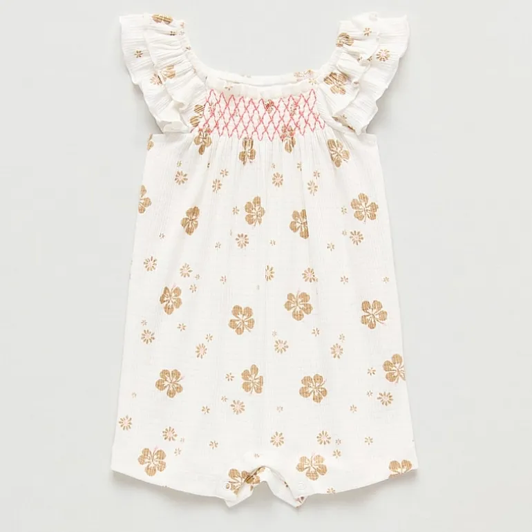 Okie Dokie Baby Girls Short Sleeve Romper