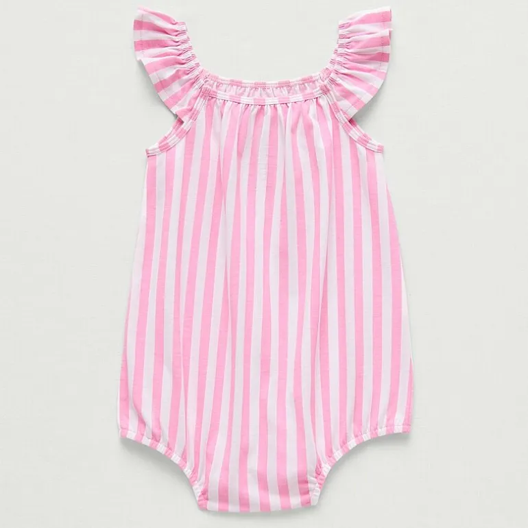 Okie Dokie Baby Girls Sleeveless Striped Romper