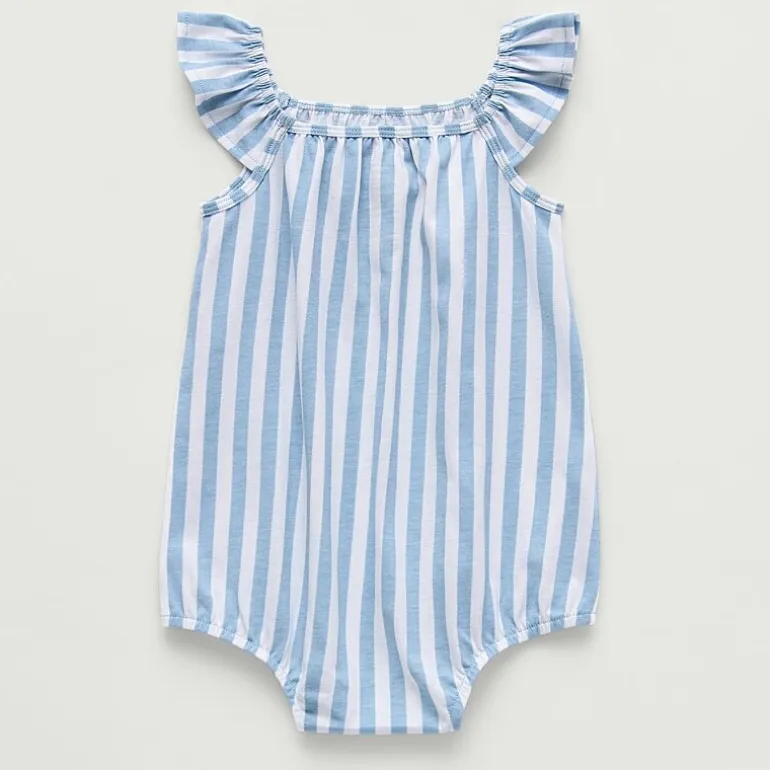 Okie Dokie Baby Girls Sleeveless Striped Romper