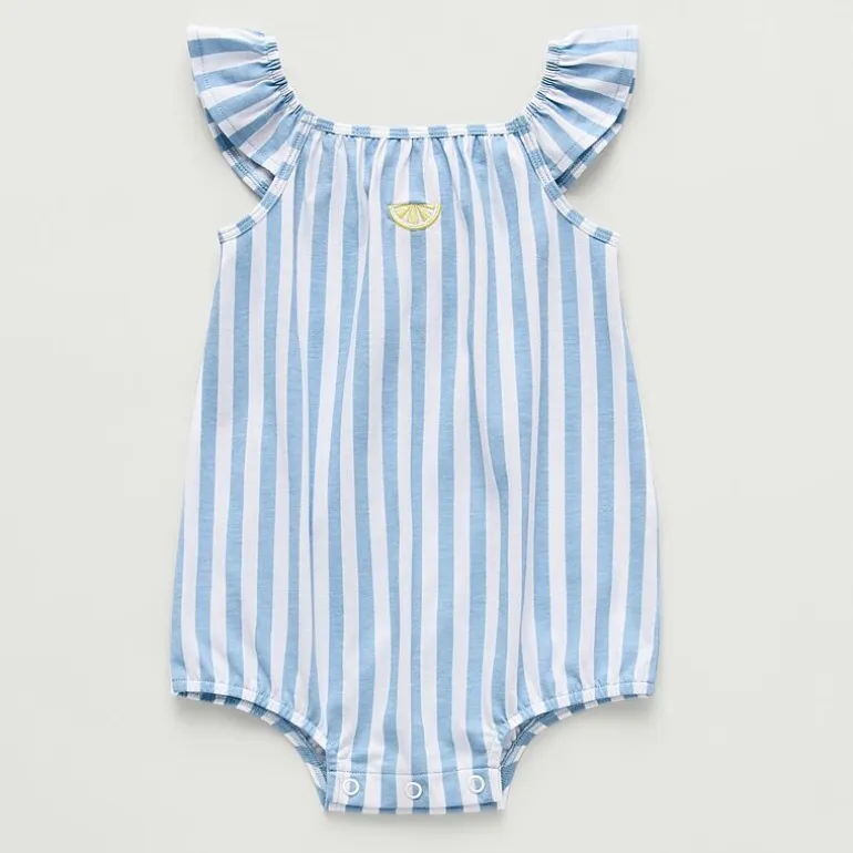 Okie Dokie Baby Girls Sleeveless Striped Romper