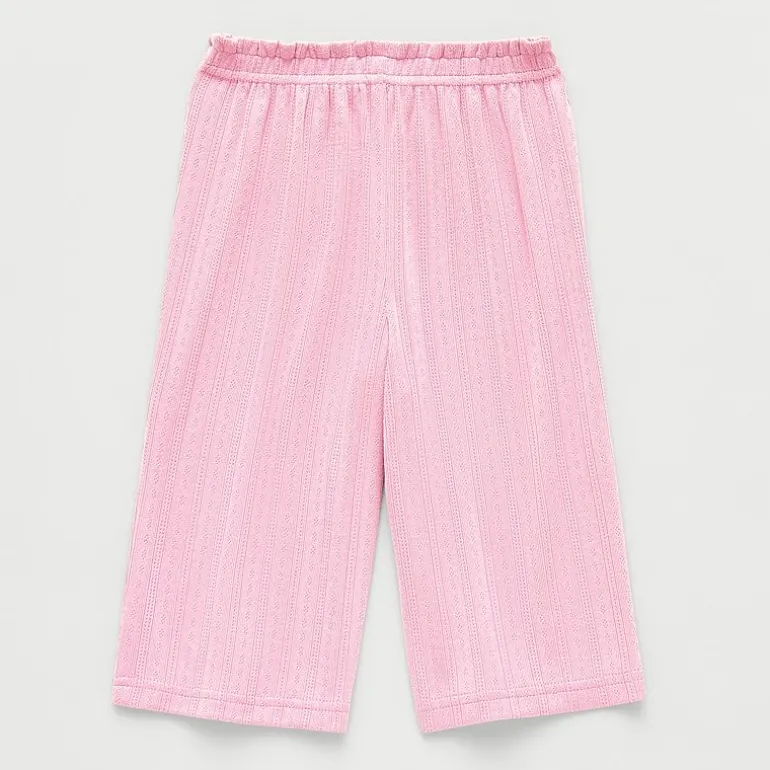 Okie Dokie Baby Girls Wide Leg Loose Fit Pull-On Pant