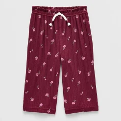 Okie Dokie Baby Girls Wide Leg Loose Fit Pull-On Pant