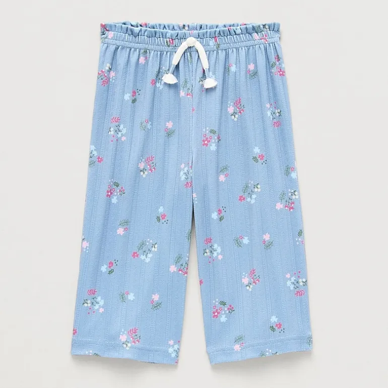 Okie Dokie Baby Girls Wide Leg Loose Fit Pull-On Pant