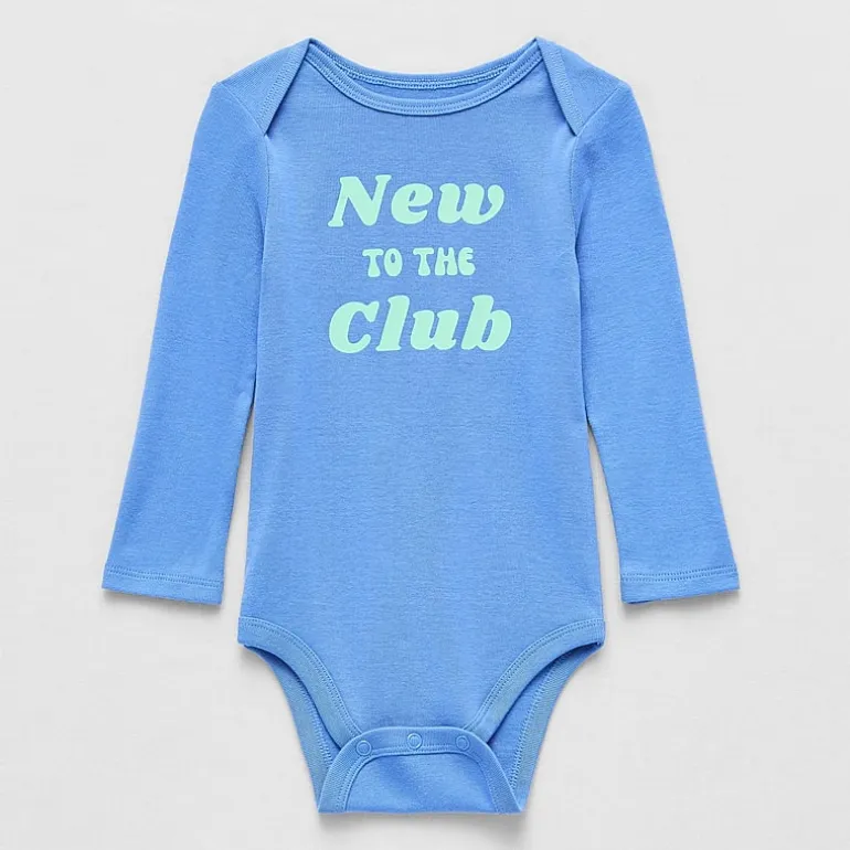 Okie Dokie Baby Unisex Crew Neck Long Sleeve Rib Bodysuit