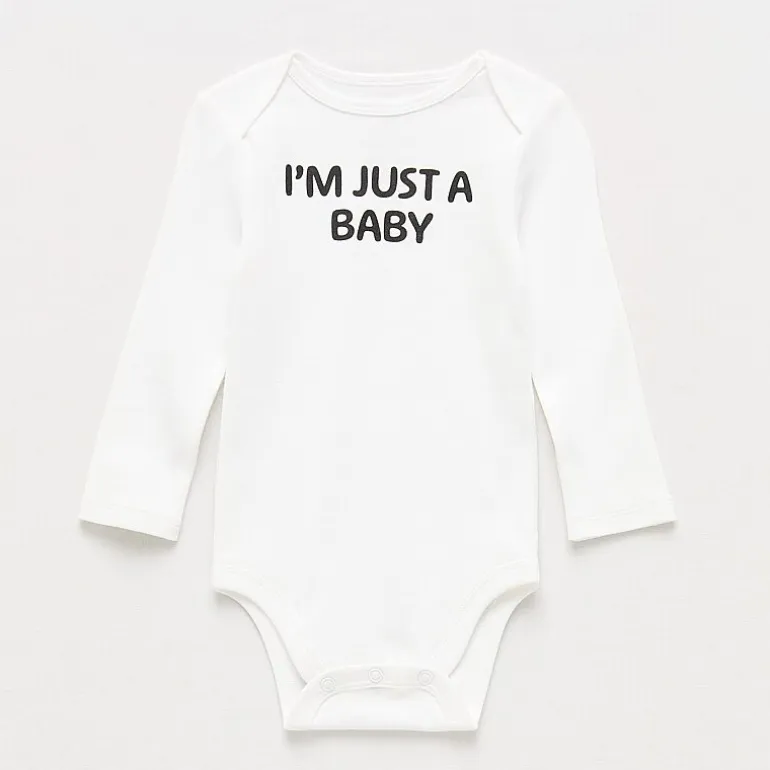 Okie Dokie Baby Unisex Crew Neck Long Sleeve Rib Bodysuit