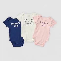 Okie Dokie Baby Unisex Crew Neck Short Sleeve Rib Bodysuit