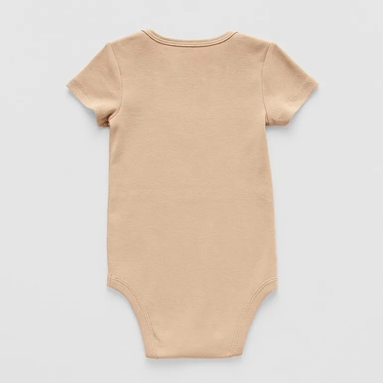 Okie Dokie Baby Unisex Round Neck Short Sleeve Rib Bodysuit
