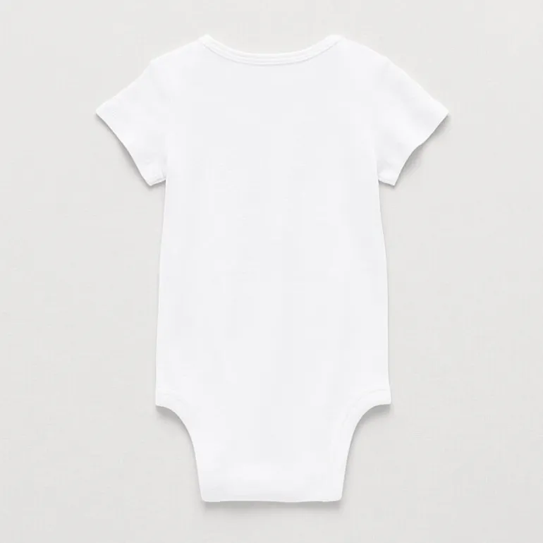 Okie Dokie Baby Unisex Round Neck Short Sleeve Rib Bodysuit