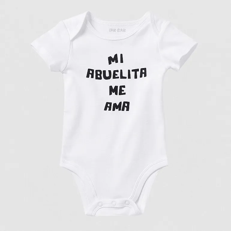 Okie Dokie Baby Unisex Round Neck Short Sleeve Rib Bodysuit