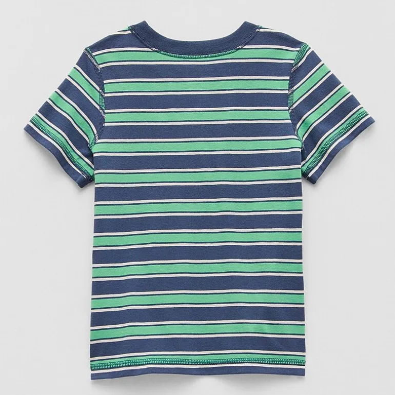 Okie Dokie Boys Easy-on + Easy-off Sensory Friendly Crew Neck Short Sleeve Adaptive Regular Fit Graphic T-Shirt