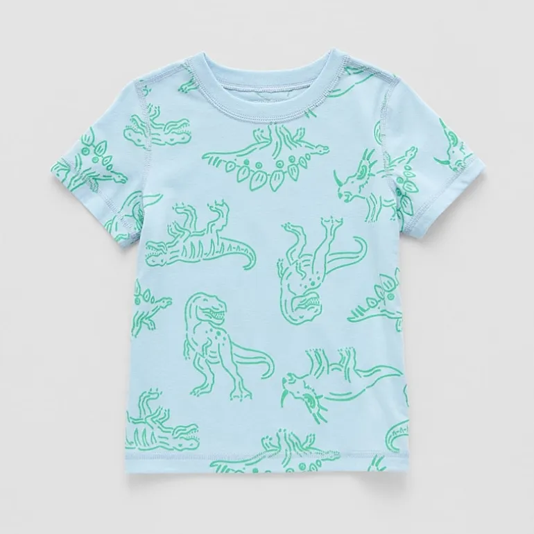Okie Dokie Boys Easy-on + Easy-off Sensory Friendly Crew Neck Short Sleeve Adaptive Regular Fit Graphic T-Shirt