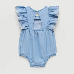 Okie Dokie Chambray Baby Girls Sleeveless Romper