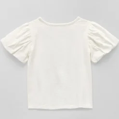 Okie Dokie Girls Crew Neck Puff Sleeve Graphic T-Shirt