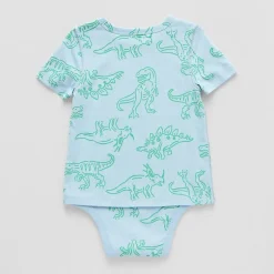 Okie Dokie Toddler Boys Bodysuit Closure Easy-on + Easy-off Adaptive Crew Neck Short Sleeve Bodysuit
