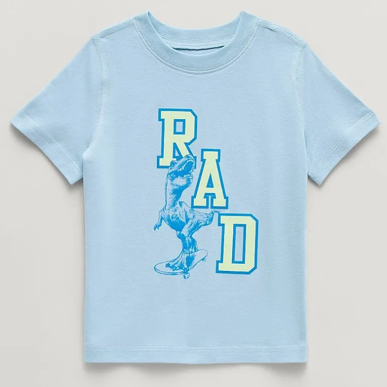 Okie Dokie Toddler Boys Sensory Friendly Round Neck Short Sleeve Adaptive Regular Fit Graphic T-Shirt