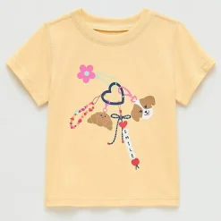 Okie Dokie Toddler Girls Easy-on + Easy-off Sensory Friendly Round Neck Short Sleeve Adaptive Regular Fit Graphic T-Shirt