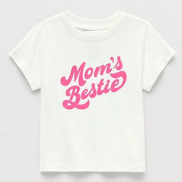 Okie Dokie Toddler Girls Easy-on + Easy-off Sensory Friendly Round Neck Short Sleeve Adaptive Regular Fit Graphic T-Shirt