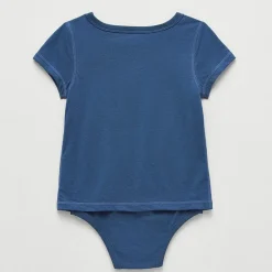 Okie Dokie Toddler Girls Hidden Access Opening Adaptive Round Neck Short Sleeve Bodysuit