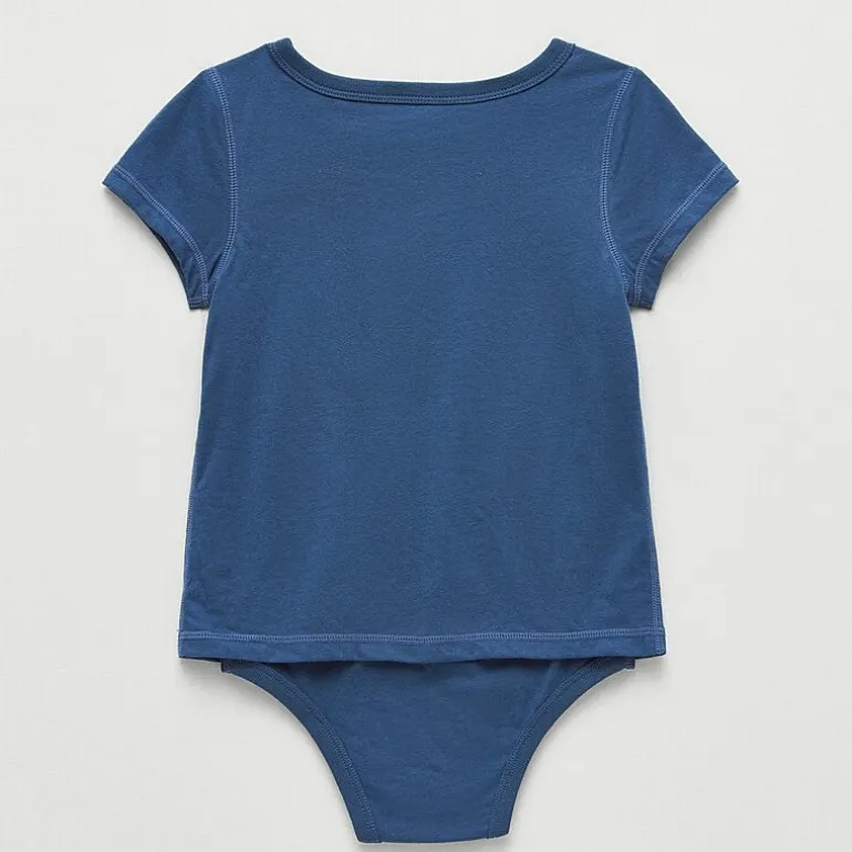 Okie Dokie Toddler Girls Hidden Access Opening Adaptive Round Neck Short Sleeve Bodysuit