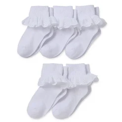 Okie Dokie Toddler Girls 5 Pair Turncuff Socks