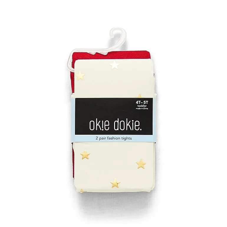 Okie Dokie Toddler Girls 2-pc. Star Tights