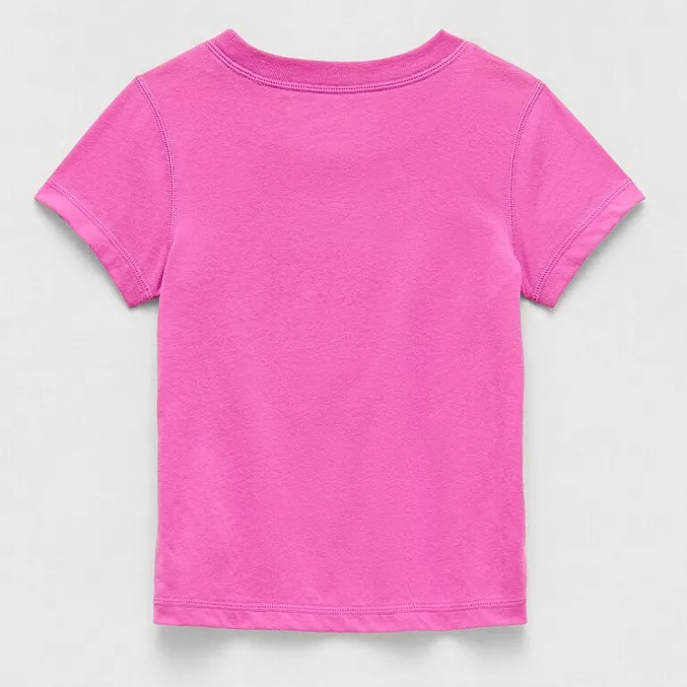 Okie Dokie Toddler Girls Round Neck Short Sleeve Adaptive Regular Fit Graphic T-Shirt