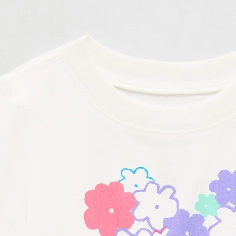 Okie Dokie Toddler Girls Round Neck Short Sleeve Adaptive Regular Fit Graphic T-Shirt