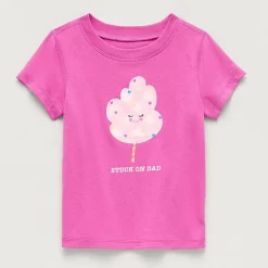 Okie Dokie Toddler Girls Round Neck Short Sleeve Adaptive Regular Fit Graphic T-Shirt