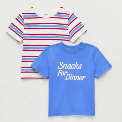Okie Dokie Toddler & Little Boys Crew Neck Short Sleeve Regular Fit 2-pc. Graphic T-Shirt