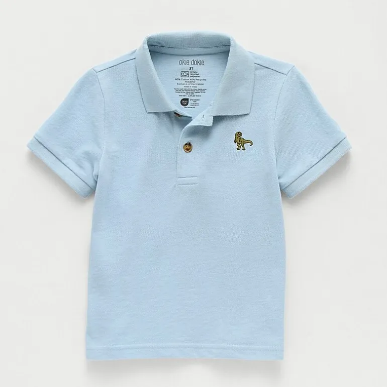 Okie Dokie Toddler & Little Boys Short Sleeve Regular Fit Polo Shirt