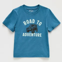 Okie Dokie Toddler & Little Boys Crew Neck Short Sleeve Regular Fit Graphic T-Shirt