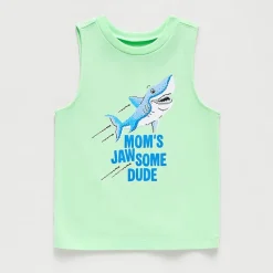 Okie Dokie Toddler & Little Boys Round Neck Sleeveless Tank Top