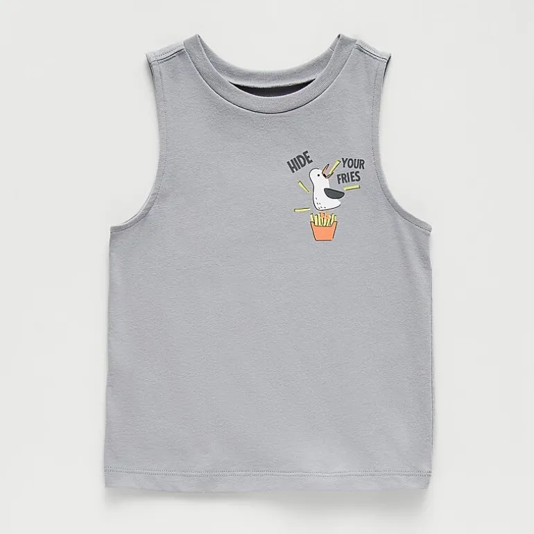 Okie Dokie Toddler & Little Boys Round Neck Sleeveless Tank Top