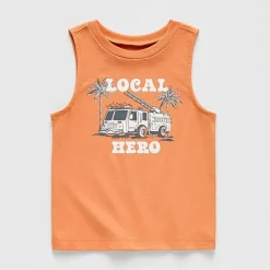 Okie Dokie Toddler & Little Boys Round Neck Sleeveless Tank Top