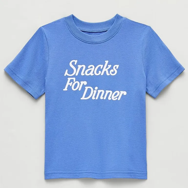 Okie Dokie Toddler & Little Boys Round Neck Short Sleeve Regular Fit Graphic T-Shirt