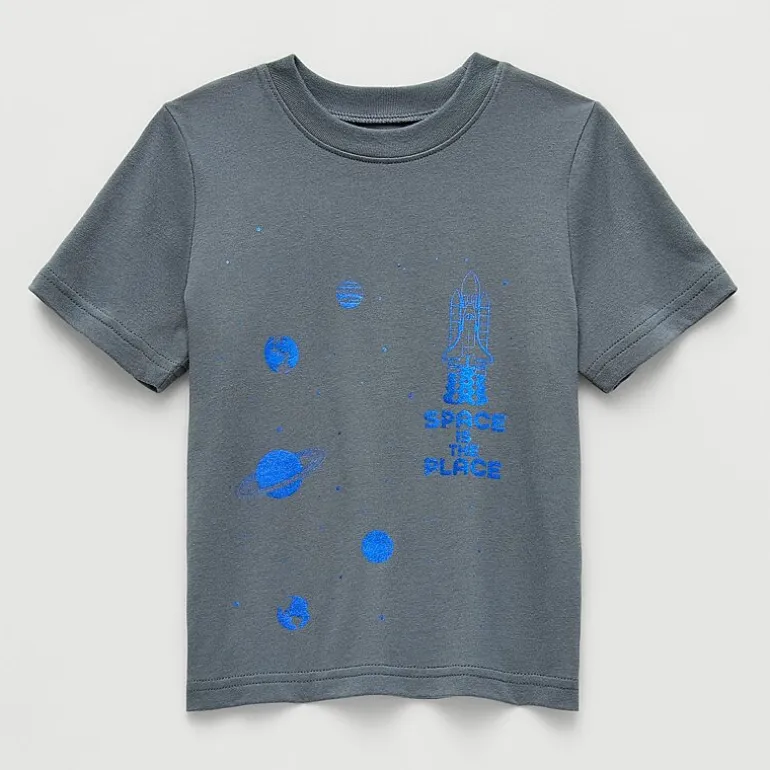 Okie Dokie Toddler & Little Boys Round Neck Short Sleeve Regular Fit Graphic T-Shirt