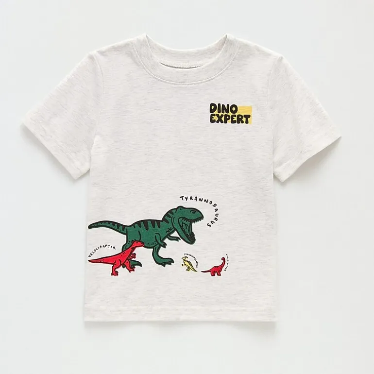 Okie Dokie Toddler & Little Boys Crew Neck Short Sleeve Regular Fit Graphic T-Shirt