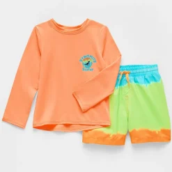 Okie Dokie Toddler & Little Boys Tie Dye 2-pc. Rash Guard Set
