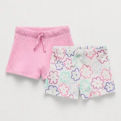 Okie Dokie Toddler & Little Girls 2 Pack Pull-On Short